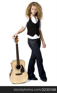 Cool Girl and Guitar