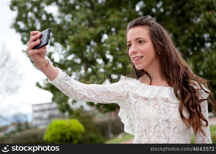 Cool pretty woman by becoming a photo with the phone&#xA;