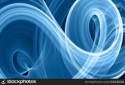 cool wave - blue abstraction. high quality render