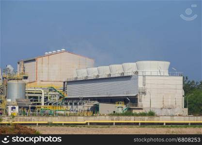 cooling tower of chemical industry plant, Rayong, Thailand