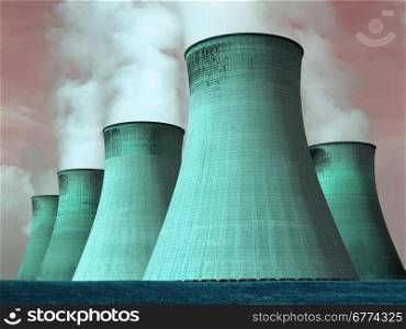 Cooling Towers of a power station in the United Kingdom.