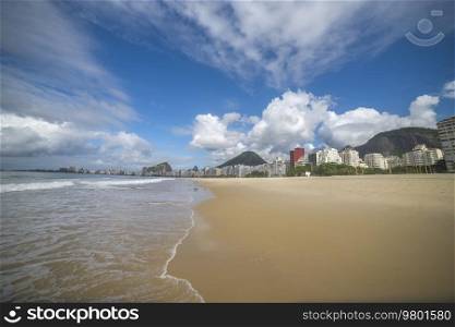 Copacabana is an elite beach in Rio de Janeiro. Brazil