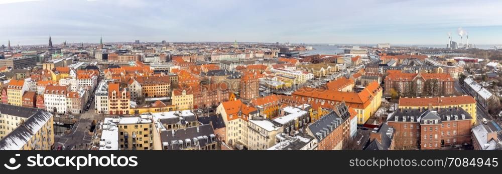 Copenhagen Aerial view of Denmark panorama