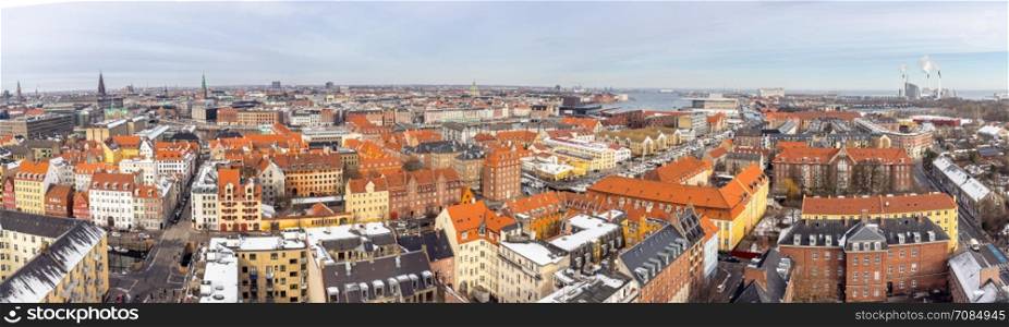 Copenhagen Aerial view of Denmark panorama