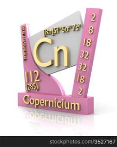 Copernicium form Periodic Table of Elements - 3d made