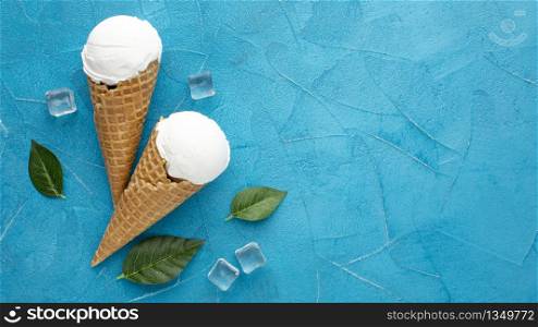 Copy-space ice cream