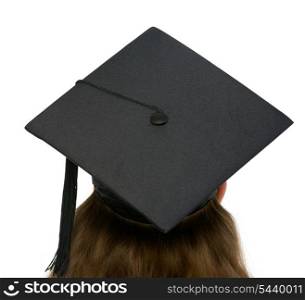 Copy space on top of graduation cap