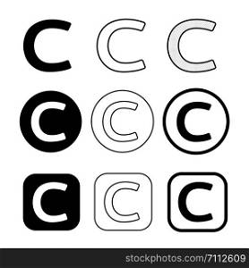 Copyright icon symbol sign