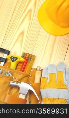copyspace image of construction tools