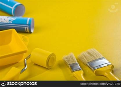 copyspace image of painting tools
