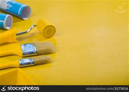 copyspace image of painting tools