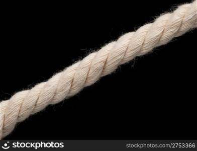 Cord. A fragment of a cord it is isolated on a black background