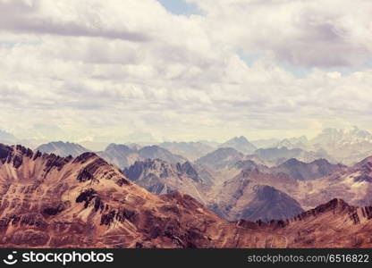 Cordillera. Beautiful mountains landscapes in Cordillera Huayhuash, Peru, South America