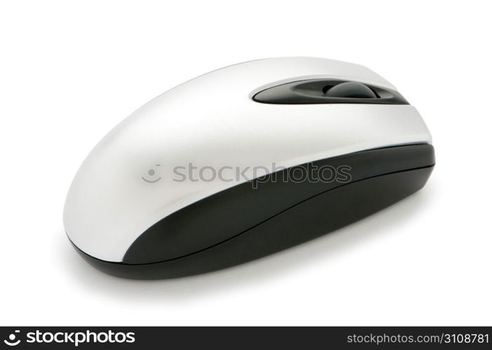 Cordless mouse isolated on the white background