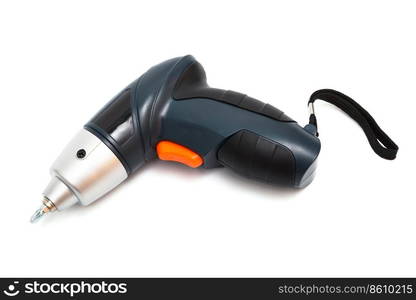 cordless screwdriver on a white background