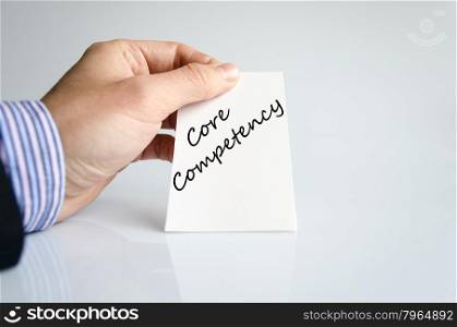 Core competency text concept isolated over white background