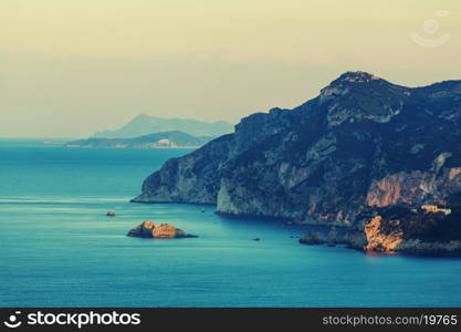 Corfu island landscapes in Greece.