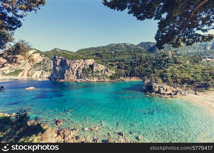 Corfu island landscapes in Greece.