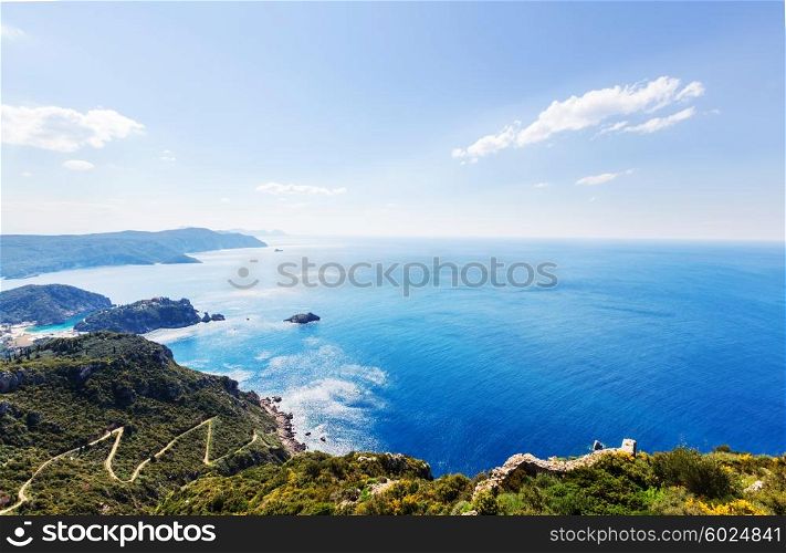 Corfu island landscapes in Greece.