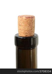 cork from corkwood in the bottle of wine