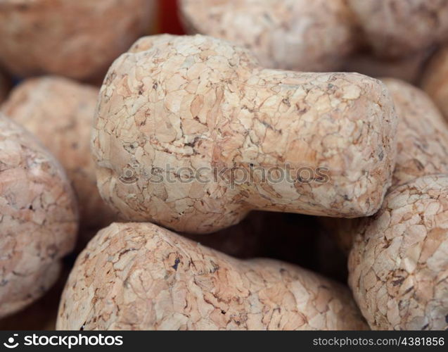 Cork photographed close up. A natural texture