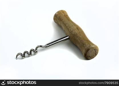 corkscrew on white paper