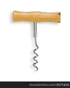 corkscrew with wooden handle
