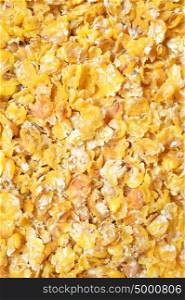 corn flakes background. for horses.