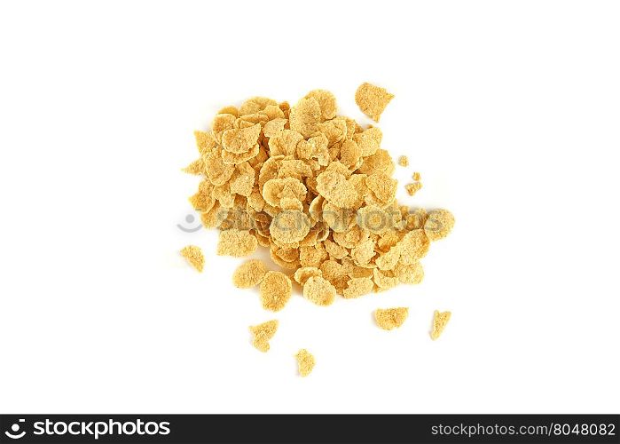 Corn flakes isolated on white background