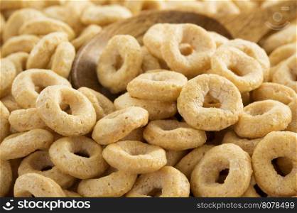 corn flakes rings as background texture