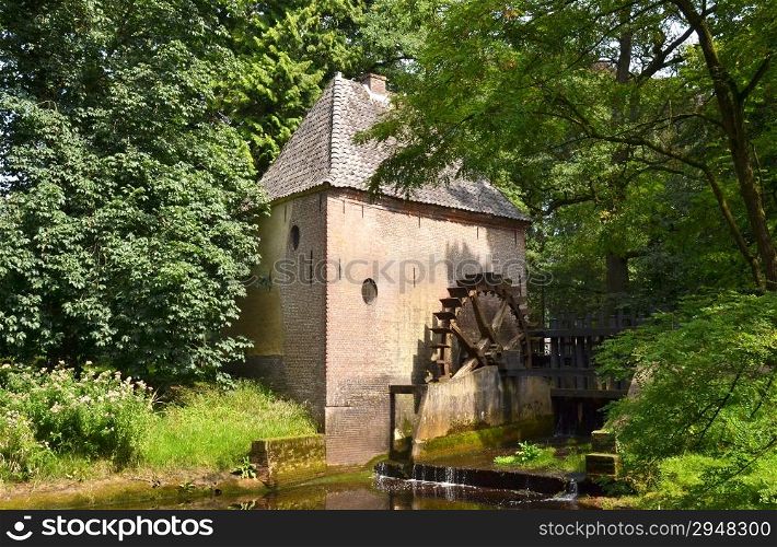 Corn mill castle Hackfort in Vorden, Netherlands.