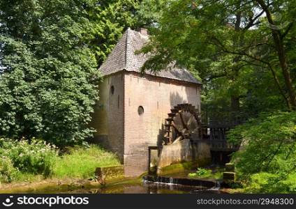 Corn mill castle Hackfort in Vorden, Netherlands.