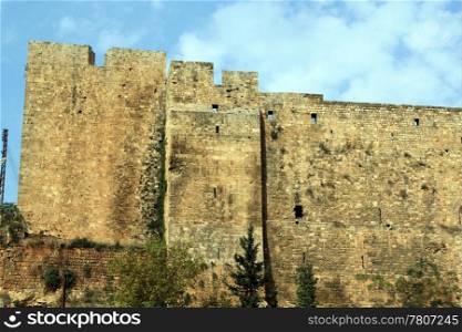 Corner of big citadel in Old Tripoli, Lebanon