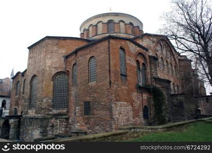 Corner of Saint Irena church in Topkapi palace in Istanbul