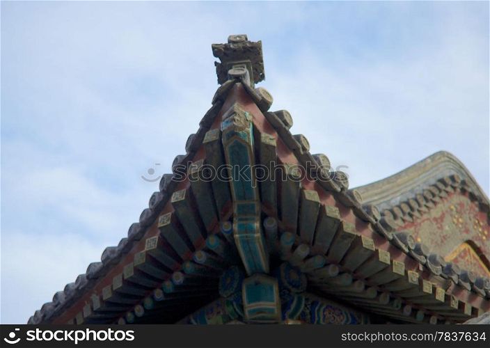 Corner Of The Roof Of Traditional Ancient Chinese Architecture Building