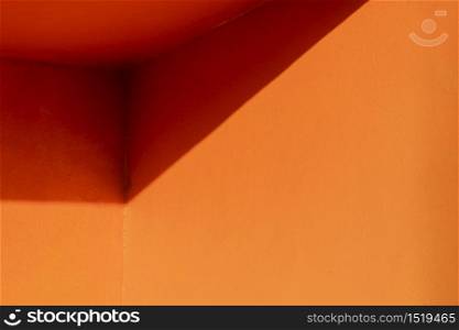 corner orange wall copy space