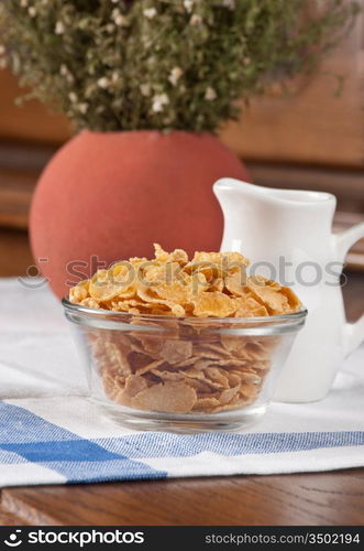 cornflakes on the table, still life