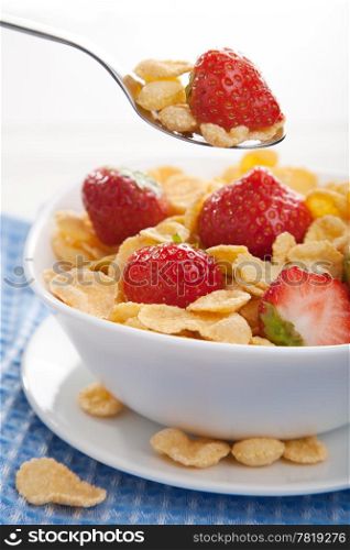 cornflakes with strawberry