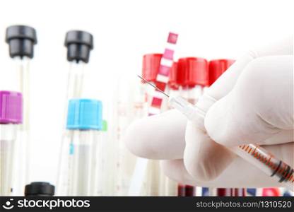 Coronavirus disease (COVID-19) research. Blood test. Regular blood testing is one of the most important ways to keep track of your overall physical well-being.