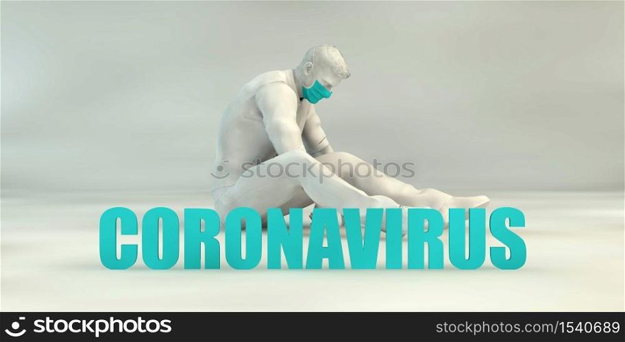 Coronavirus Lockdown Effects Taking Its Toll Concept. Coronavirus