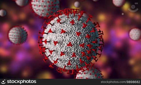 Coronavirus outbreak 3d render. Computer generated microscope virus close up.. Coronavirus outbreak 3d render. Computer generated microscope virus close up