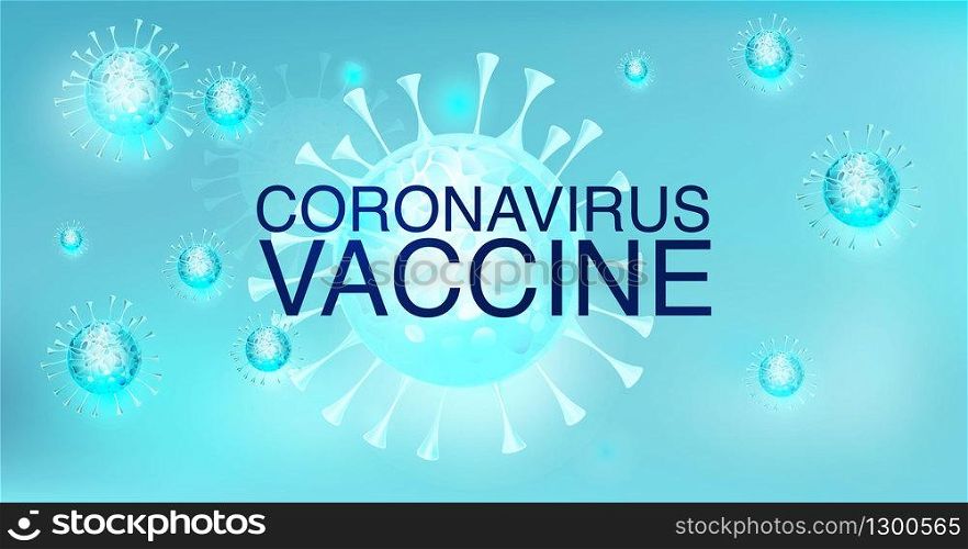 Coronavirus vaccine, corona 2019-ncov remedy background, medical health concept. Vector illustration.