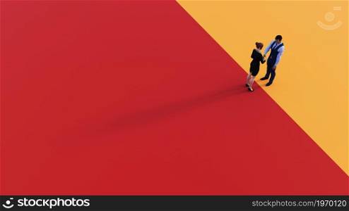 Corporate Background with Two Business People Shaking Hands Concept. Corporate Background