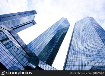 Corporate buildings in perspective, natural colorful tone
