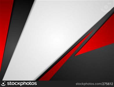 Corporate concept red black grey contrast background. Corporate abstract concept contrast background