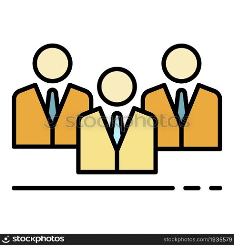 Corporate governance icon. Outline corporate governance vector icon color flat isolated. Corporate governance icon color outline vector
