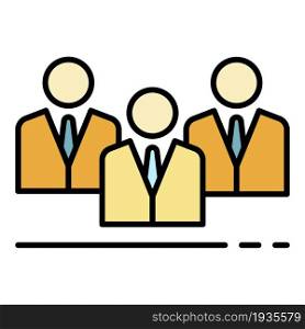 Corporate governance icon. Outline corporate governance vector icon color flat isolated. Corporate governance icon color outline vector