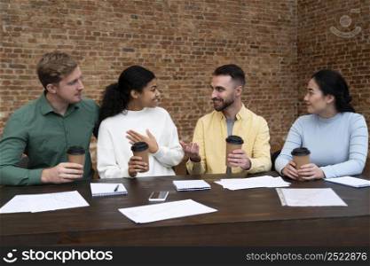 corporate workers brainstorming together 37
