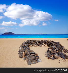 Corralejo Beach Fuerteventura at Canary Islands of Spain