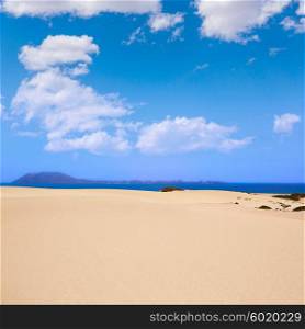 Corralejo dunes Fuerteventura desert at Canary Islands of Spain